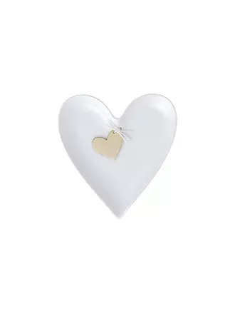 RAEDER | Herzteller 12x11x1,6cm Blanc | weiss